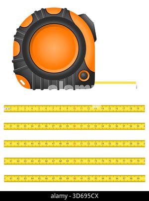 tool roulette and measuring tapecartoon stock vector illustration isolated on white background Stock Photo