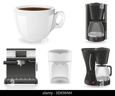 kitchen coffee machine cartoon stock vector illustration isolated on white background Stock Vector