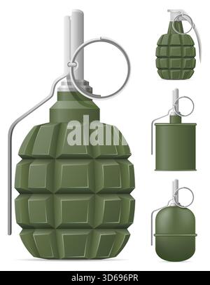 hand grenade bomb weapon catoon stock vector illustration isolated on white background Stock Vector