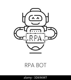 Rpa Robotic Process Automation Minimal Infographic Banner Vector Stock ...
