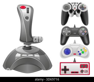 game joysticks for gaming consoles cartoonstock vector illustration isolated on white background Stock Vector
