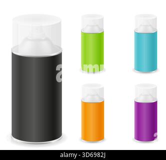 paint spray in a metal can container cartoon stock vector illustration isolated on white background Stock Vector