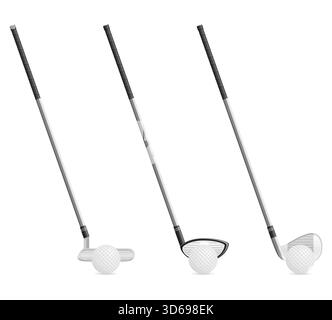 clubs for golf game cartoon stock vector illustration isolated on white background Stock Vector