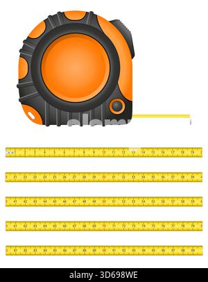 tool roulette and measuring tapecartoon stock vector illustration isolated on white background Stock Vector
