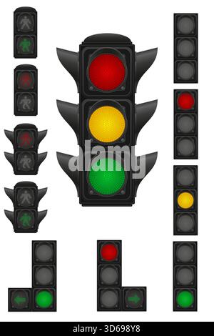 light traffic cartoon stock vector illustration isolated on white background Stock Vector