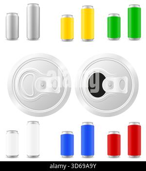 metal can for beer cartoon stock vector illustration isolated on white background Stock Vector
