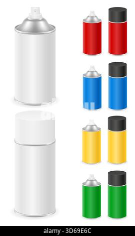paint spray in a metal can container cartoon stock vector illustration isolated on white background Stock Vector