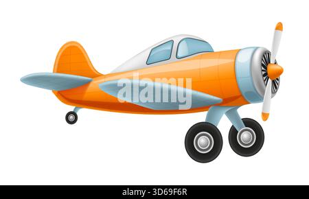 retro aircraft vintage airplane old plane vector illustration vector illustration isolated on white background Stock Vector