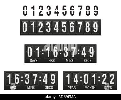 scoreboard mechanical cartoon stock vector illustration isolated on white background Stock Vector