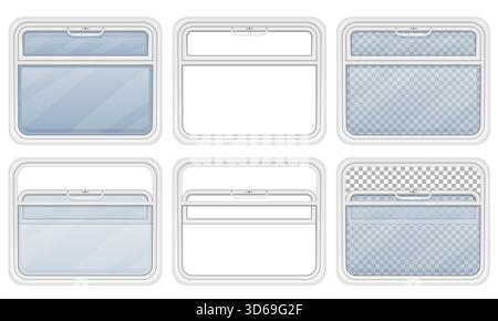 window in the train cartoon stock vector illustration isolated on white background Stock Vector