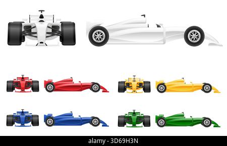 sport racing car for high-speed formula racing cartoon stock vector illustration isolated on white background Stock Vector