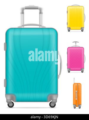 travel bag plastic cartoon stock vector illustration isolated on white background Stock Vector