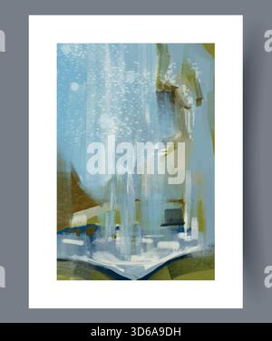 Flowing display of artistic language emerges from literature Stock Vector