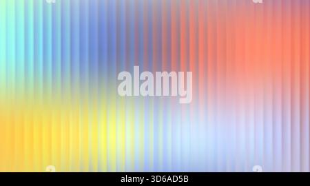 Vector Blurred holographic gradient background. Ribbed glass texture. Stock Vector