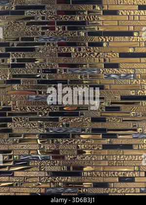 Golden tile texture Stock Photo