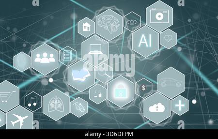 AI(Artificial Intelligence) concept. deep learning. Stock Photo