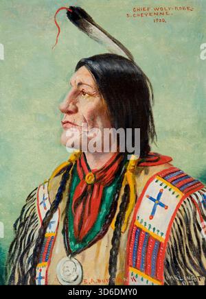 Chief Wolf Robe Wolf Robe, Southern Cheyenne Chief, Head and Shoulders Profile Portrait ...