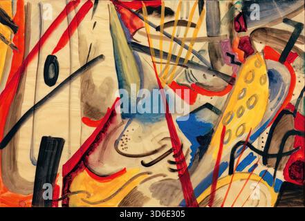 Color Composition II (1911) – August Macke Stock Vector