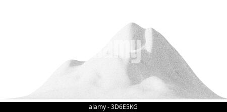 Grainy mountain silhouette built from dense dots and smooth gradation. Minimal halftone texture forms an abstract retro terrain Stock Vector