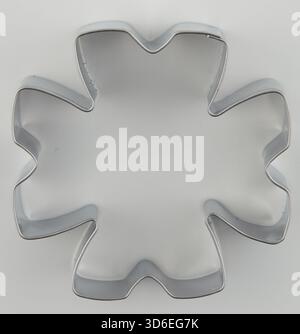 Flat steel frame in the shape of a flower Stock Photo