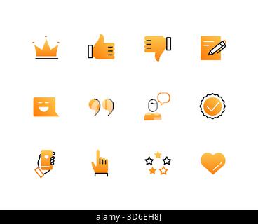 Networking and communication - line design style icons Stock Vector