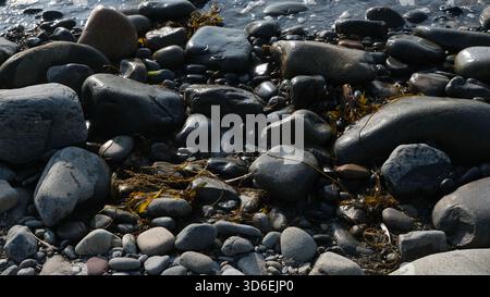 Pebble Beach North Wales Stock Photo