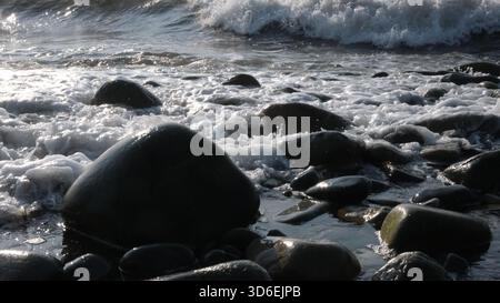 Pebble Beach North Wales Stock Photo