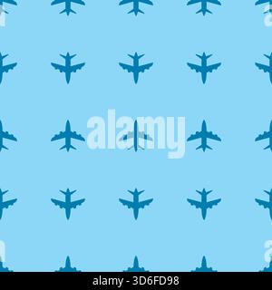 Airplane seamless pattern background vector Stock Vector