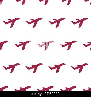 Airplanes seamless pattern design Stock Vector