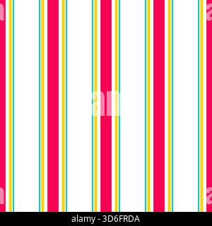 Seamless striped pattern with linen fabric texture. stripes background Stock Vector