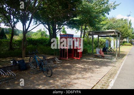 Outdoor gym beside a path in a new park Stock Photo - Alamy