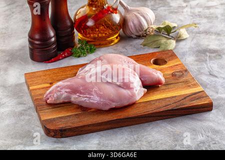 Raw fresh rabbit legs for cooking Stock Photo