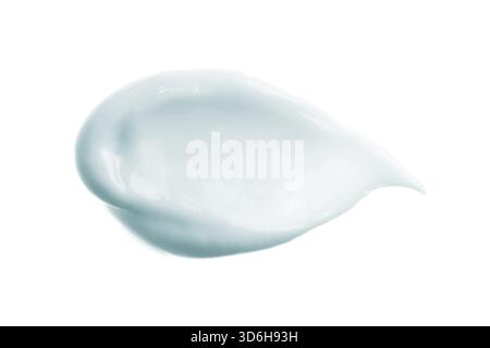 Facial hand cream smudge smear stroke isolated. Aa, Bb, cc liquid creamy swatch texture. Beauty skin care lotion moisturizer product sample. Body face Stock Photo