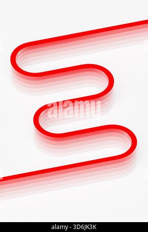 Abstract  red crossing lines pattern. Light background of  geometric shapes. Stock Photo