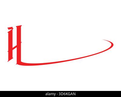 Modern H initial letter design with dynamic swoosh elements, featuring clean lines and bold curves. Ideal for corporate identity, digital media, and v Stock Vector