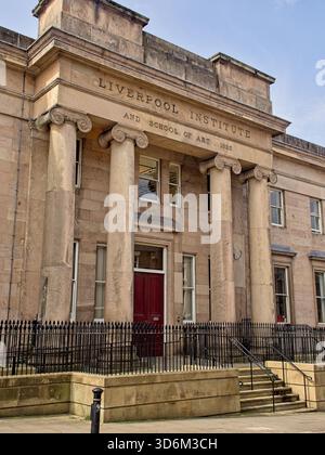 June 11 2025. Liverpool, Merseyside, United Kingdom.  The Liverpool school of art and institute in the centre of Liverpool Stock Photo