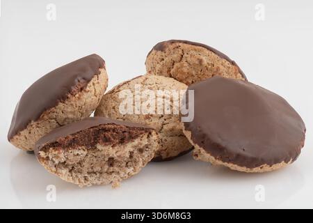 Chocolate Crackers isolated nature background with clipping path Stock Photo