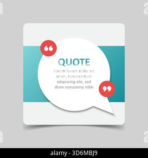 Blank speech bubble template icon in flat style. Bubble with quote vector illustration on isolated background. Dialogue frame sign business concept. Stock Vector