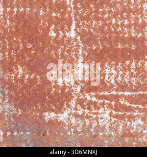 Rust dirty metal wall or plate is used as old metal background texture. Stock Photo