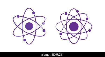 Atomic Structure Icon Design for Science and Technology Illustrations Concept Stock Vector