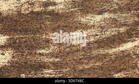 Texture of a painted metal wall covered with rust from time and weather conditions Stock Photo