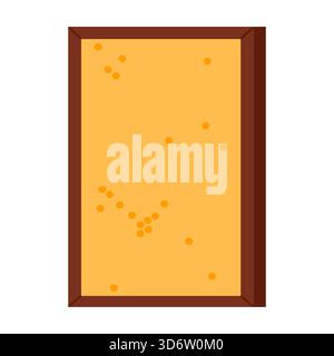 Simple isolated honeycomb frame used in beekeeping and honey production vector illustration Stock Vector