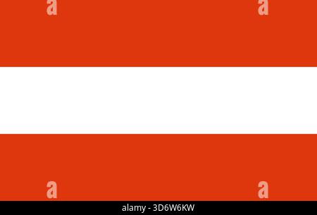 Simple isolated Austria flag with red and white horizontal stripes for national identity vector illustration Stock Vector