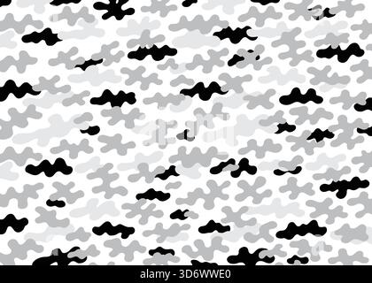 Gray camouflage pattern. vector background illustration for web, banner, backdrop or surface design use Stock Vector