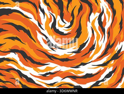 Abstract Orange camouflage pattern. vector background illustration for web, banner, backdrop or surface design use Stock Vector
