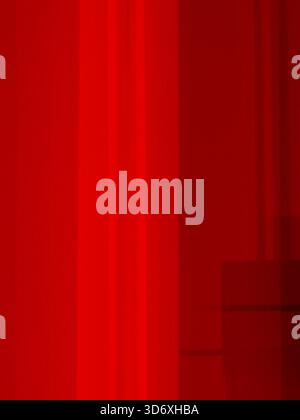 Abstract background featuring red tones creating a geometric pattern with varying shades of vertical stripes and intersecting translucent rectangular Stock Photo