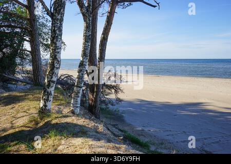 Sandy Beach in Kolkasrags, Slitere National Park, Latvia Stock Photo