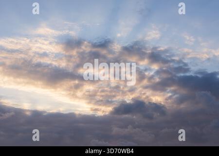 photo of thin clouds in the afternoon Stock Photo