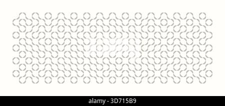 Modern vector pattern with geometric maze-inspired lines, neutral light monochrome colors. Ideal for contemporary textiles, wallpapers, packaging, and Stock Vector