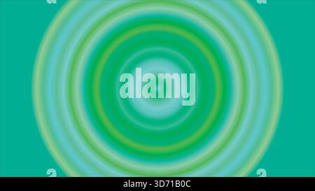 Abstract green gradient concentric circles background. Radial ripple effect. Modern graphic design element. Stock Vector